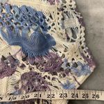 Venus Size S Purple Tie Dye Crochet Oversized Short Sleeve Tunic Top Coverup Photo 5