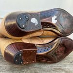 Vintage Chili's Brown Tan Teju Lizard Print Low Heel Riding Boots Size 6 Photo 5