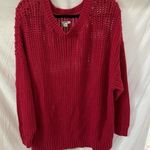 American Eagle : Raspberry Open-Knit Sweater- Granny style- long, baggy-size M Photo 0