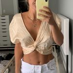 ZARA Satin Crop Top Photo 0