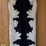 Banana Republic  Black and Cream Midi Dress Photo 0