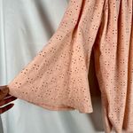 Melissa Paige Pink Eyelet Bell Sleeve Blouse XL Photo 1
