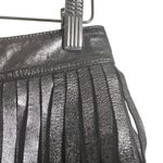 ALLSAINTS Aisha Silver Metallic Fringe Leather Mini Skirt Size 2 Photo 11