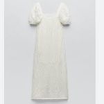 ZARA NWOT JACQUARD KNIT DRESS Romantic Y2K Lace Cottage Core Bloggers Fav Photo 4