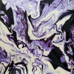 AFRM Satin Slip Midi Dress in Purple Marble Swirl size Medium Photo 10