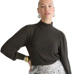 J.Crew NWT  Brushed Ribbed Puff Sleeve Mockneck Sweater XL Photo 3