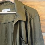 Treasure & Bond  Green Satin Zip Up jacket Photo 1