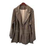 SheIn Plus Size Blazer Womens 4X Brown Plaid Office Dark Academia Professor Jacket Photo 7