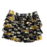 Diane Von Furstenberg  DVF 100% Silk Multicolor Ruffle Skirt Size 8 Photo 8