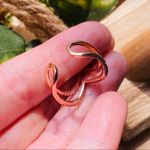 Sterling Silver Rose Gold CZ Ruby & Black 9/10 Adjustable Ring Pink Photo 3