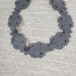 VTG Beaded Belt Womens Gunmetal Gray Stretch Elastic Wide Waist Snap Closure Photo 6