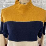 Dressbarn Colorblock Mockneck Sweater Yellow Size undefined Photo 1