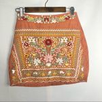 Red Dress Boutique Boutique High Waist Scallop Hem Embroidered Flower Mini Skirt S Photo 2