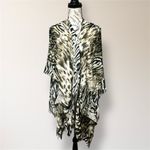 Karen Kane New  M/L Sheer Leopard Animal Print Flowy Kimono Cardigan Drape Boho Photo 3
