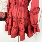 C/MEO COLLECTIVE Slow Down Ruffled Dress Rust Red Sz XS Photo 5