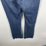 Mother The Insider Crop Step Chew Distressed Denim Jeans in Dancing on Coals 24 Blue Photo 8