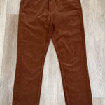 MOTHER The Mid Rise Dazzler Ankle Hopscotch Brown Corduroy Pants 32 Monk's Robe Photo 0