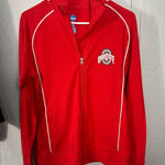 NCAA  Ohio State Red Full Zip Long Sleeve Lightweight Jacket Size Small EUC Photo 0