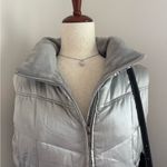 Lands' End Metallic Puffer Winter Jacket Vest Photo 3