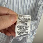 Sundry  Womens Gauzy Cotton Blue‎ Striped Button Up Shirt Sz 2 (M) Coastal Beachy Photo 11
