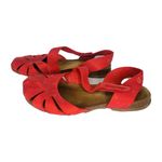 Sabatini Sandals Flat Cross Strap Suede Memory Foam Rosso 4603 EU 40 US 9 Red Photo 2