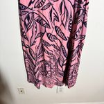 Fresh Produce  Tank Dress Women M Pink Blue Plant Print Coastal Beach Made in USA Photo 3