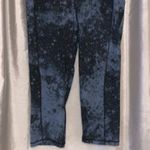 Old Navy Women’s L Black Blue Tie Dye Galaxy Leggings Capri Photo 1