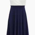 Torrid White JERSEY & NAVY White Ponte Midi Dress Womens Size 2X NWT Photo 10