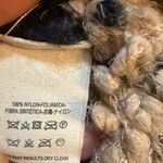 Free People  Marshmallow Cardigan Sweater Oversized Chunky Knit Taupe/Black Sz S Photo 9