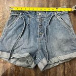 Hollister  Ultra High Rise Paper Bag Denim Blue Jean Cotton Shorts Size 11/30 Photo 3