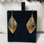 Joan Rivers Diamond Shape Hammered Design Lever Back Dangle Earrings Photo 0