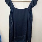 CAbi  Handi Cami Tank Top Ruffle Sleeve Navy Blue Size medium Photo 5