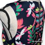 Crown & Ivy  size 6 neon dragonfly shift dress sleeveless zips up back lined Photo 2