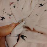 Reitmans Size Medium M Pale Pink Blouse Shirt Sheer Wrap Tie Button Chic Pastel Photo 8