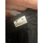 Three Dots  Black Ruched Faux Wrap V-Neck Midi Dress -‎ Size Medium Photo 6