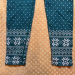 Avia  Fair Isle Green Seamless Leggings SZ L 12/14 Cabin Activewear Winter Skiing Photo 3