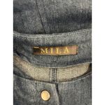 Milla Denim Blue Dress SM Long Sleeve Open Front Snap Button Pocket Minimalist Photo 7