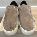 Rebecca Minkoff Noelle Beige Cream Studded Velvet Slip On Sneakers 9.5 Photo 5