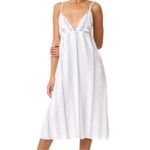 Clayton  Revolve White Blue Stripe Coastal Harmony Dress Photo 1