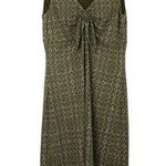 Isabella Bird Olive Green Mosaic Sleeveless Sun Dress Midi Dress Extra Small Size XS Photo 0