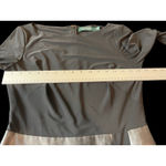 Ralph Lauren Lauren Black Mixed Media Faux Leather Colorblock Long Sleeve Size 4 Photo 5