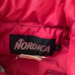 American Vintage Nordica Size 6 Red Puffy Coat Vintage Winter Warm Snowmobile Snowboard Skiing Photo 14
