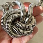 Ny Collection silver tone double strand mesh knotted necklace Photo 9