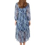 Joie  Limited Edition Hi-Lo Tiered Maxi Dress Size Large Blue Printed New‎ Photo 2