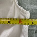 frame denim Frame Women’s Ivory Cream Denim Sleeveless Frayed Mini Dress Size XS Photo 4