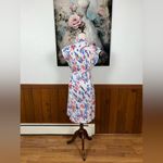 Super Cute Vintage 1970s Abstract Print Dress! White Size 14 Photo 4