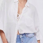Free People distressed button fly denim shorts sz 27 Photo 0
