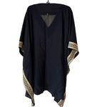 ABAYA Embroidered Chiffon Short Kaftan Black Size undefined Photo 5