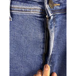 ZARA  Woman High Waist Wide Leg Crop Jeans Blue Frayed Hem Rigid Denim Size 8 / 4 Photo 4