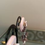 Vintage lavender and purple handmade earrings with flowers and dangling beads Photo 8